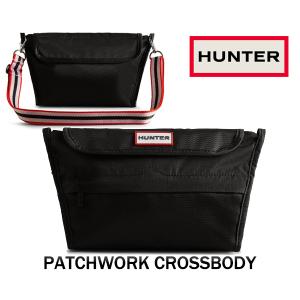 ハンター ショルダーバック HUNTER PATCHWORK CROSSBODY BLACK ubx...