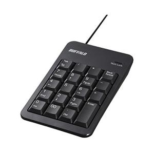 BUFFALO 有線テンキーボードTabキーUSBハブ付き ブラック