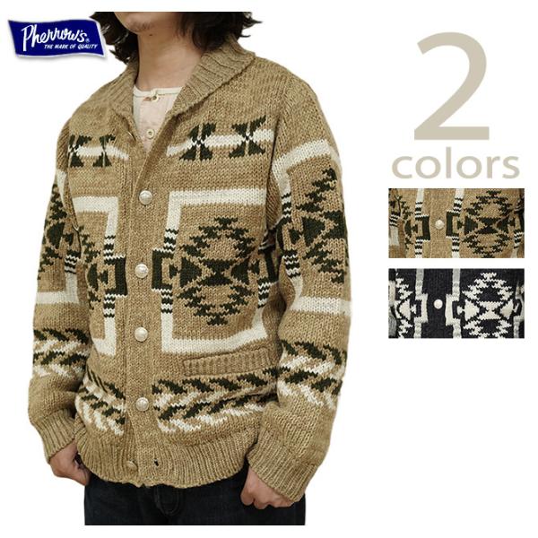 フェローズ　Pherrow's　23W-PNS-CARDIGAN　ネイティブ柄カウチン　 Nativ...