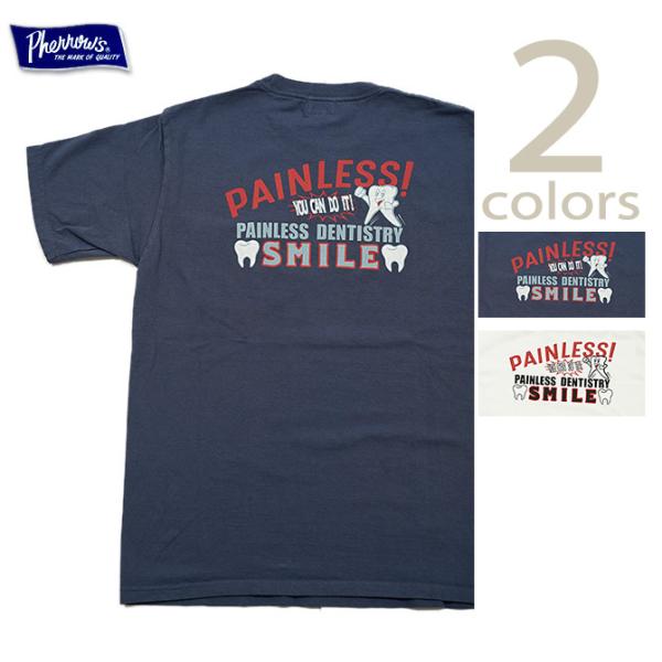 フェローズ　Pherrow's　24S-PPT4　ポケ付きプリントT-シャツ　[ DENTIST ]...