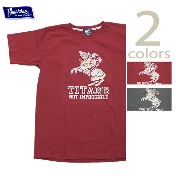 フェローズ　Pherrow's　25S-PT22　プリントT-シャツ　[ TAITANS ] [ カ...