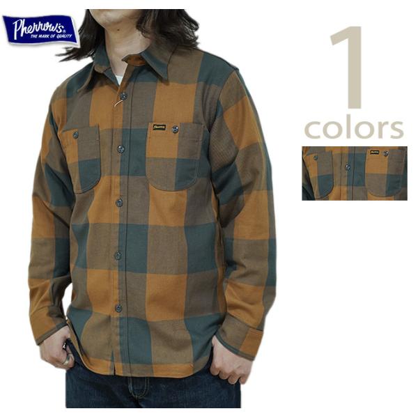 フェローズ　Pherrow's　25W-720WS-C　ヘビーウェイトフランネルチェックシャツ　[ ...