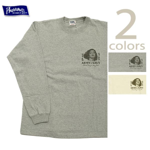フェローズ　Pherrow's　25W-PLT4　プリントL/S T-Shirts　[ ARMY &amp;...