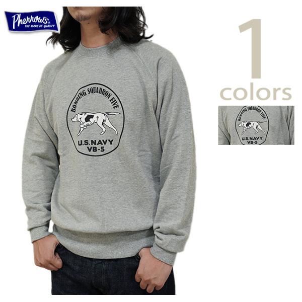 フェローズ　Pherrow's　25W-PRS2　ラグランスリーブプリントスウェット [ U.S.N...