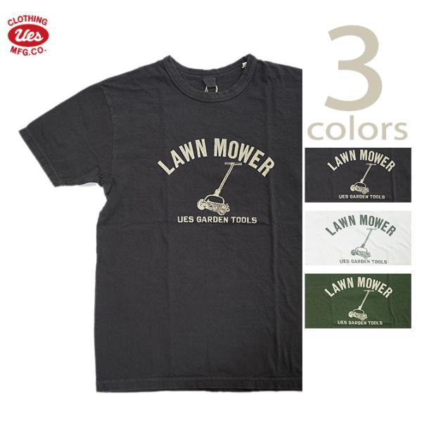UES（ウエス）  652308 プリントTシャツ　 LAWN MOWER   半袖Tシャツ   カ...
