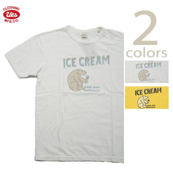 ウエス　UES　652409　プリントTシャツ　ICE CREAM　半袖Tシャツ　カットソー　アメカ...