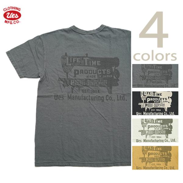ウエス　UES　652503　プリントTシャツ　[ SEWING MACHINE ]　半袖Tシャツ　...