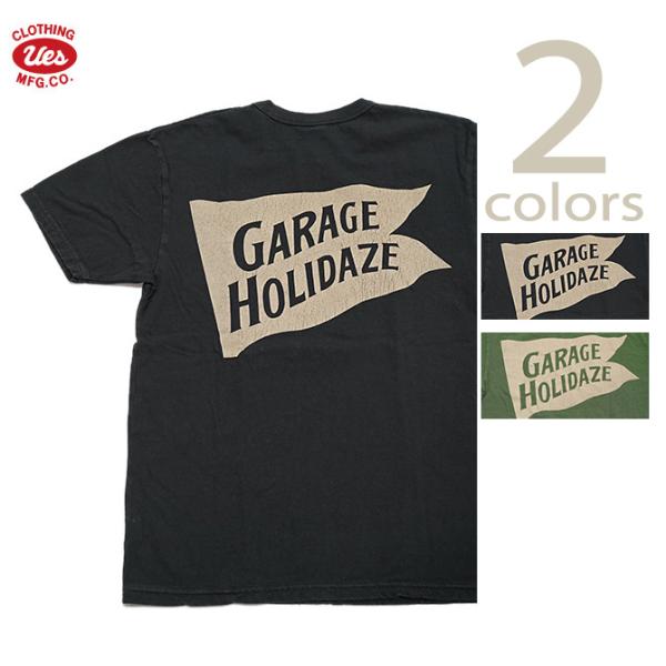 ウエス　UES　652506　プリントTシャツ　[ GARAGE HOLIDAZE ]　半袖Tシャツ...