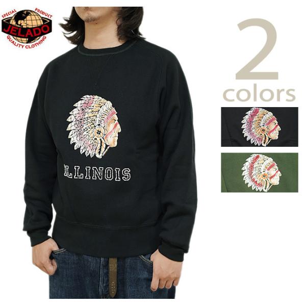 ジェラード　JELADO　AB12201　 電着フロッキープリントスウェット [ ILLINOIS ...