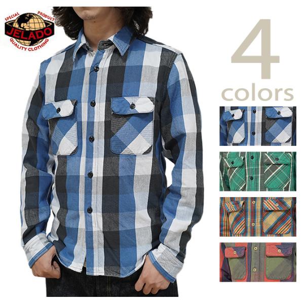 ジェラード　JELADO　JP82125 ヘビーチェックネルシャツ　 ショート丈   アメカジ   ...