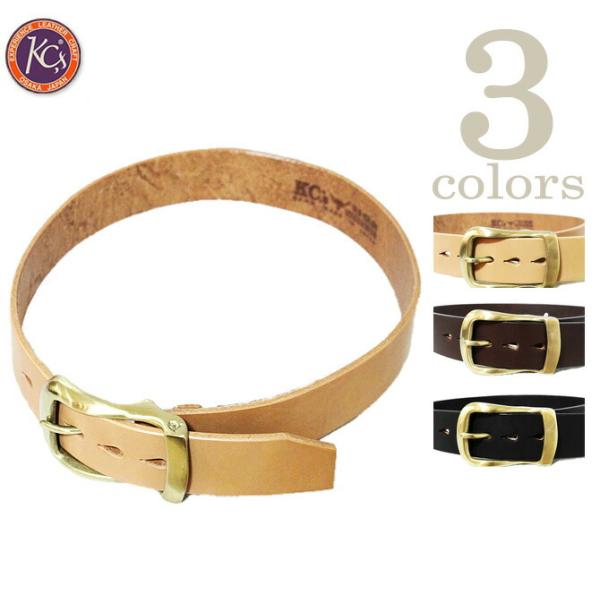 KC'S（ケーシーズ）  1 3/4インチブライドルバックル付きレザーベルト  米国製オイルステアハ...