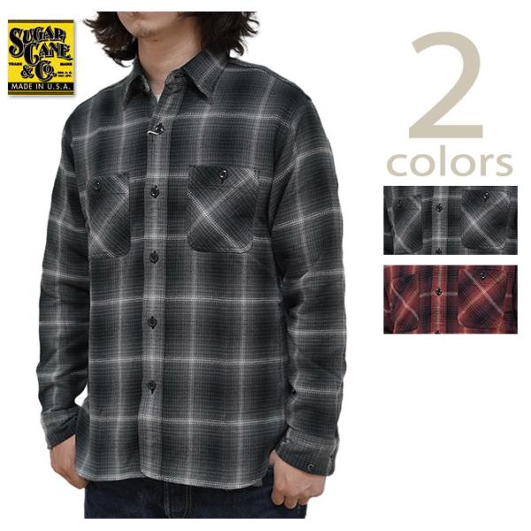 シュガーケン SUGAR CANE SC29149 ツイルチェックワークシャツ  L/S TWILL...