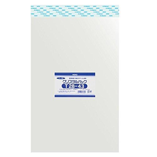 シモジマ ヘイコー 透明 OPP袋 クリスタルパック テープ付 28×43cm 100枚 T28-4...