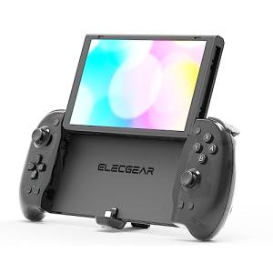 ElecGear拡張グリップコントローラー  Switchおよび有機ELモデル対応 、連射Turbo/背面ボタン付きスイッチ一体式携帯モード専用