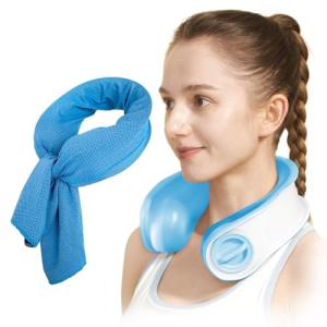 samply アウトクール U - フレックス クーリングパック ネッククーラー ハンズフリー 氷嚢 首掛けクールリング 大口径 ひんやりグッズ