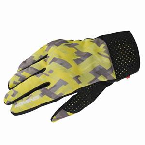 コミネ  バイク用 プロテクトライディングメッシュグローブ Plaid Yellow M GK-233 1231 春夏秋向け メッシュ素材｜luana-shop01