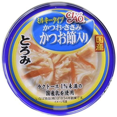 チャオ(CIAO)とろみミルキータイプかつお・ささみかつお節入り80g24個セット
