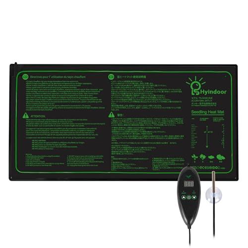 Hyindoor 10x20.75 ヒートマット サーモスタット付き 園芸ヒーター 発芽マット 温度...