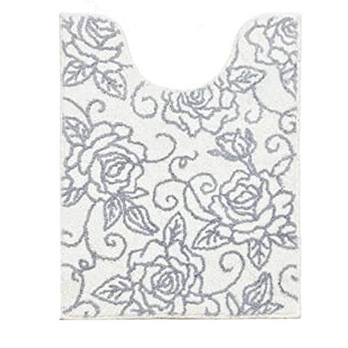 センコー(Senko) クリアローズ トイレマット 約80×60cm ホワイト 87842