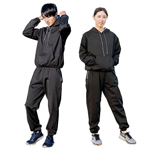 CROSEY サウナスーツ メンズ レディース 上下セット ダイエットサポート 通常洗濯 発汗 (M...