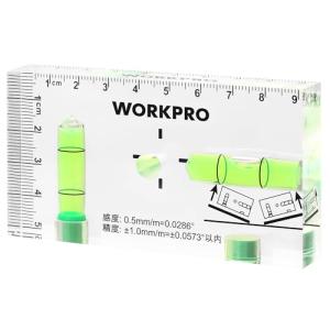 WORKPRO ミニレベル ミニ水平器 スイッチボックスケガキレベル クリスタルレベル 水準器 アクリルチューブ バブルレベル 6面測定 マグネ