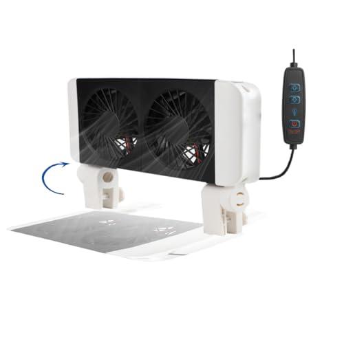 QOSEREN 水槽 ファン 冷却 クーラー コントローラー付き 水槽 クーラー 熱帯魚 ファン 9...
