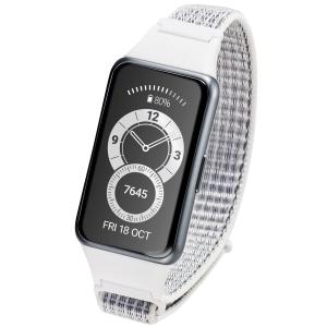 エレコム HUAWEI Band6 バンド 交換ベルト ファブリック ホワイト SW-HU221BDNYWH｜luana-shop01