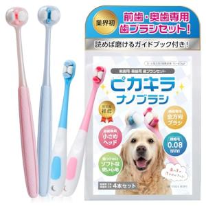 全3サイズ 犬 歯ブラシ 大型犬 中型犬 用【奥歯裏に届く×密集極細毛