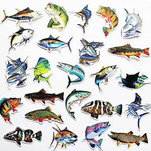 Mirosan お魚ステッカー クーラーボックスデカール 海釣りバッカン ステッカー 海の魚シール ラップトップ シート 50枚セット
