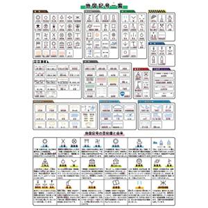 お風呂学習ポスター 日本地図 (地図記号(大 60×42cm))