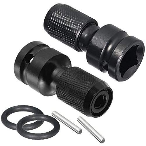 ZOYUBS 2本セット ソケットアダプター 1/2’’四角-1/4’’六角軸ソケットアダプター シ...