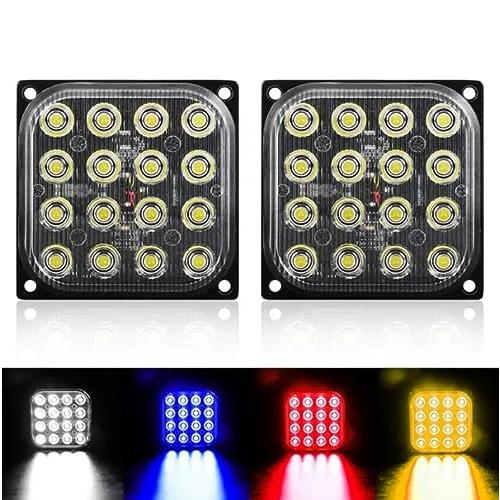 スーパーブライト 明るい 12V 24V 兼用 LED ストロボライト ワークライト デイライト ス...