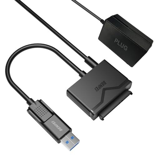 BENFEI SATA-USB 3.0ケーブル、USB 3.0-SATA IIIハードドライブアダプ...