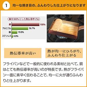 浅草 銅銀銅器店 純銅製 玉子焼鍋 小(13....の詳細画像2