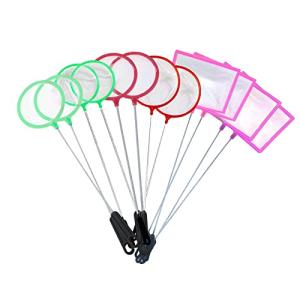 フィッシュネット12本セット 丸型と角型粗密２タイプ 3サイズ 観賞魚用ネット ミジンコ バクテリア 釣りネット 釣具 掃除 道具水族館用品 水