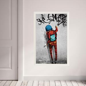 ストリートアート 子供 落書き ウォールステッカー 日本製 壁紙 グラフティ アート ポスター