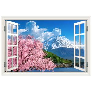 安川眞慈 赤富士(安心) 475×290mm 無事 安川眞慈 YSE-103 額入アート 富士山 赤富士 地蔵 和風 縁起物
