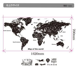世界地図 ウォールステッカー 全20色 日本製...の詳細画像2
