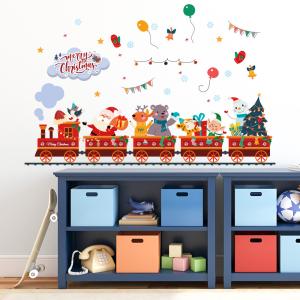 クリスマス ウォールステッカー MU3 日本製 トレイン