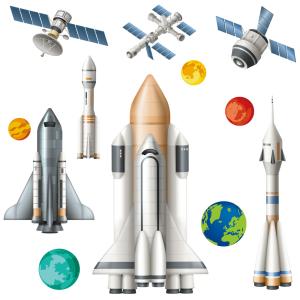 ウォールステッカー 宇宙船 日本製 スペースシャ...の商品画像