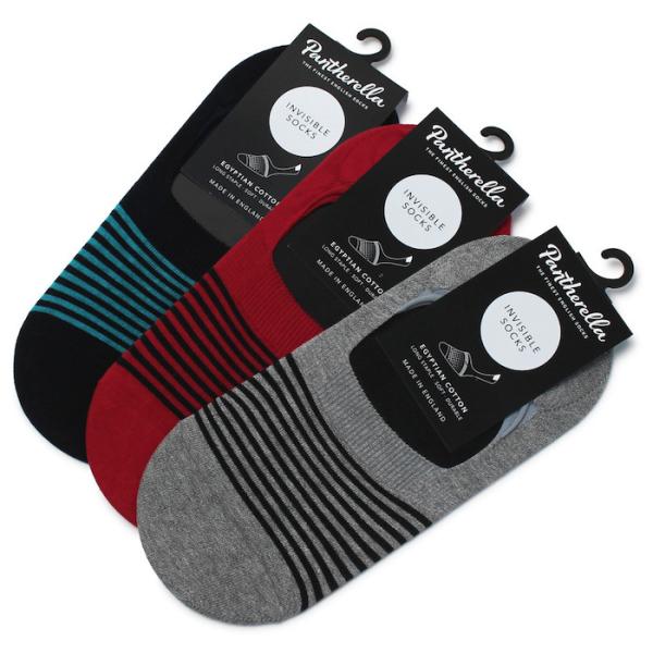 【ポストへお届け】パンセレラ / Pantherella / イギリス ボーダー スリップオン タイ...