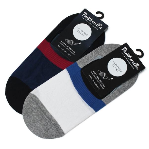 【ポストへお届け】パンセレラ / Pantherella / イギリス ボーダー スリップオン タイ...