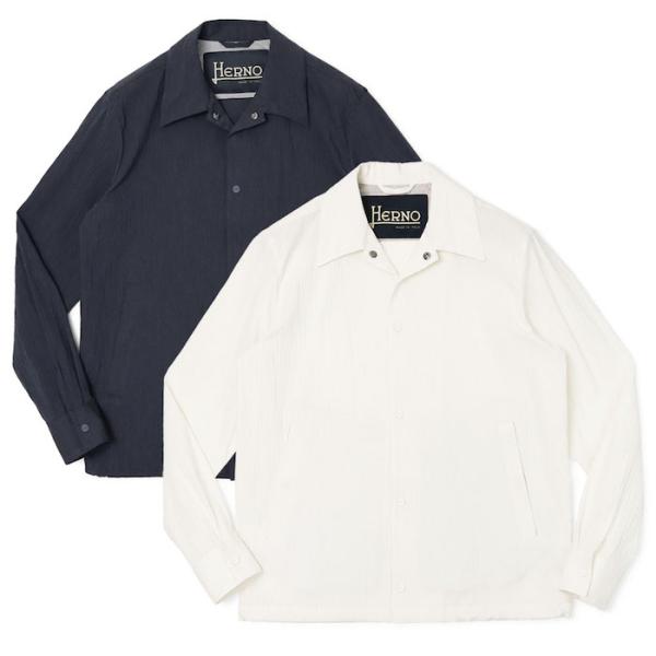 ヘルノ / HERNO / シャツ型アウター / 超軽量ストレッチコットンシアサッカー / 返品・交...