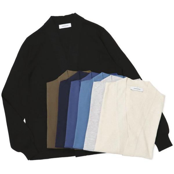 グランサッソ / GRANSASSO / ボタンレス カーディガン / フレッシュ コットン 12G...