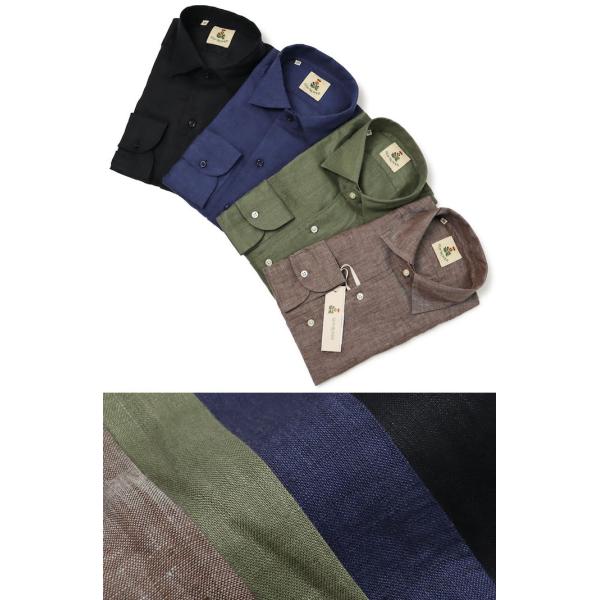 ギローバー / GUY ROVER / シャツ / ワンピースカラー / リネン 100% 製品洗い...