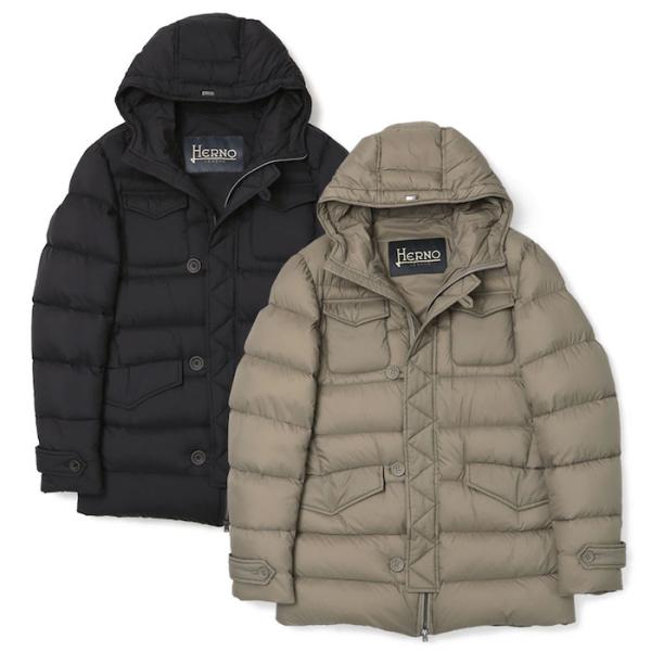 ヘルノ / HERNO / ダウン ジャケット / 超軽量 撥水 ナイロン / エスキモー型 コート...