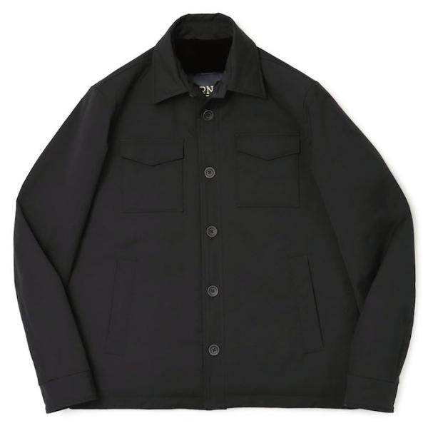 ヘルノ / HERNO / シャツ型 中綿ブルゾン / エコファー / コットンライクポリエステル ...