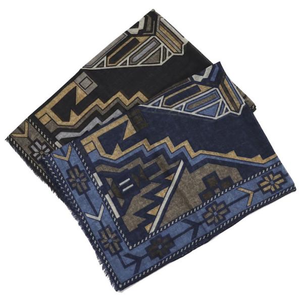 【ポストへお届け】ジエレ / GIERRE / ストール / ウールプリント柄 / 返品・交換可能