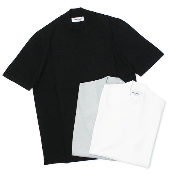 グランサッソ / GRANSASSO / モックネック ニット Tシャツ / 12G ソフト コット...
