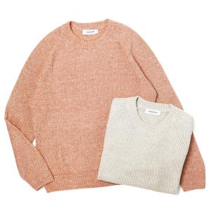 グランサッソ / GRANSASSO / あぜ編み クルーネックサマーニット / リネンコットン / ラグランスリーブ / 返品・交換可能｜luccicare